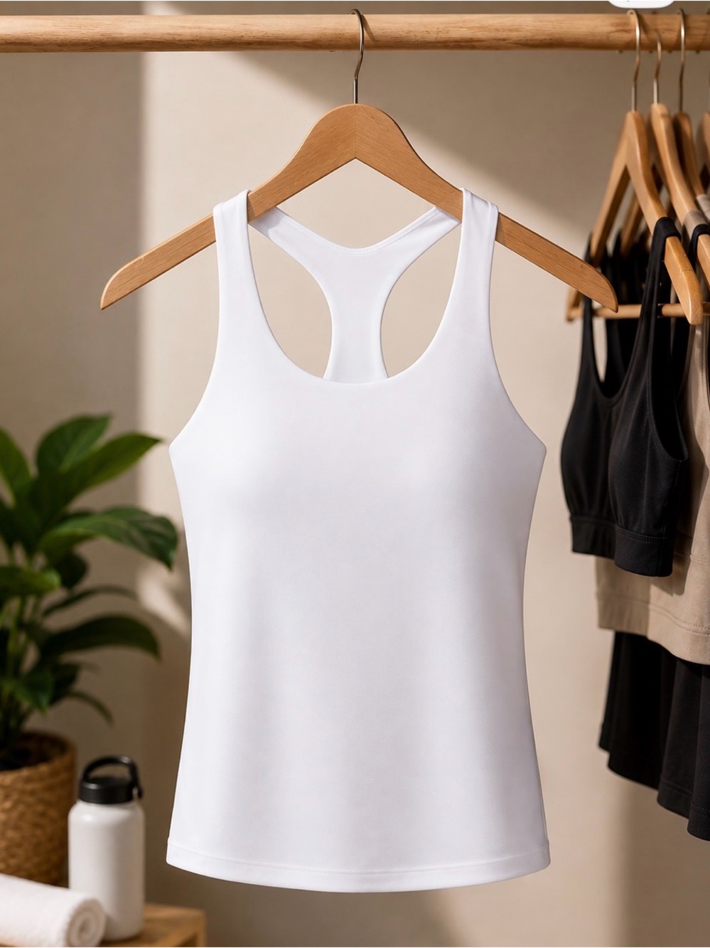 All in Motion by target White Racerback Tank Top